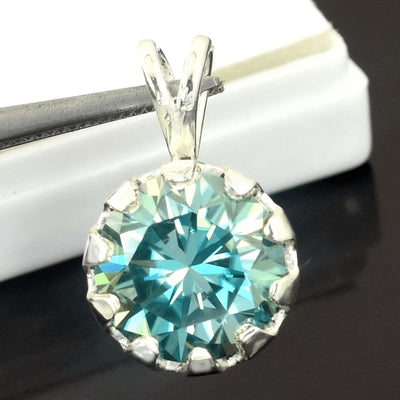 11.20 Ct Blue Diamond Solitaire Pendant